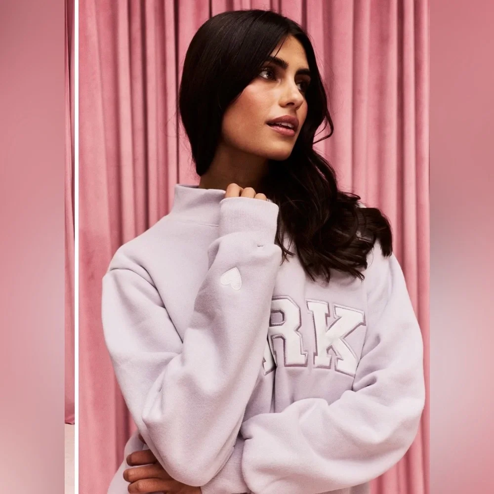 PARKER Oversized Fleece Sweatshirt - Light Lilac - Picture 2 of 3